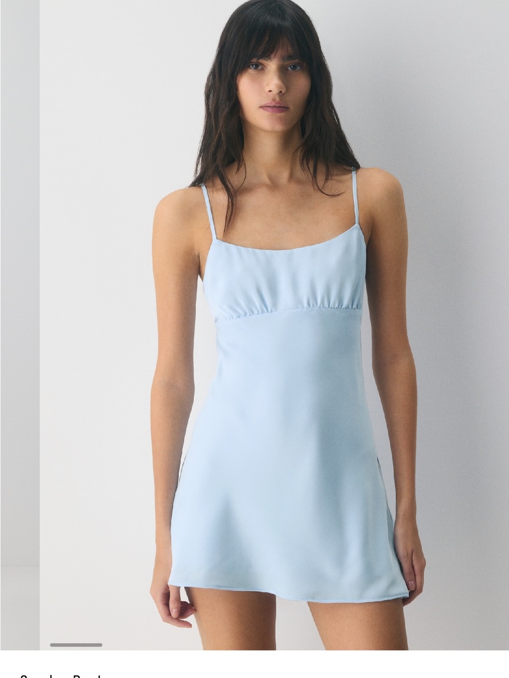 Light Blue Satin Slip Dress - Aritzia Icing Sunday Best